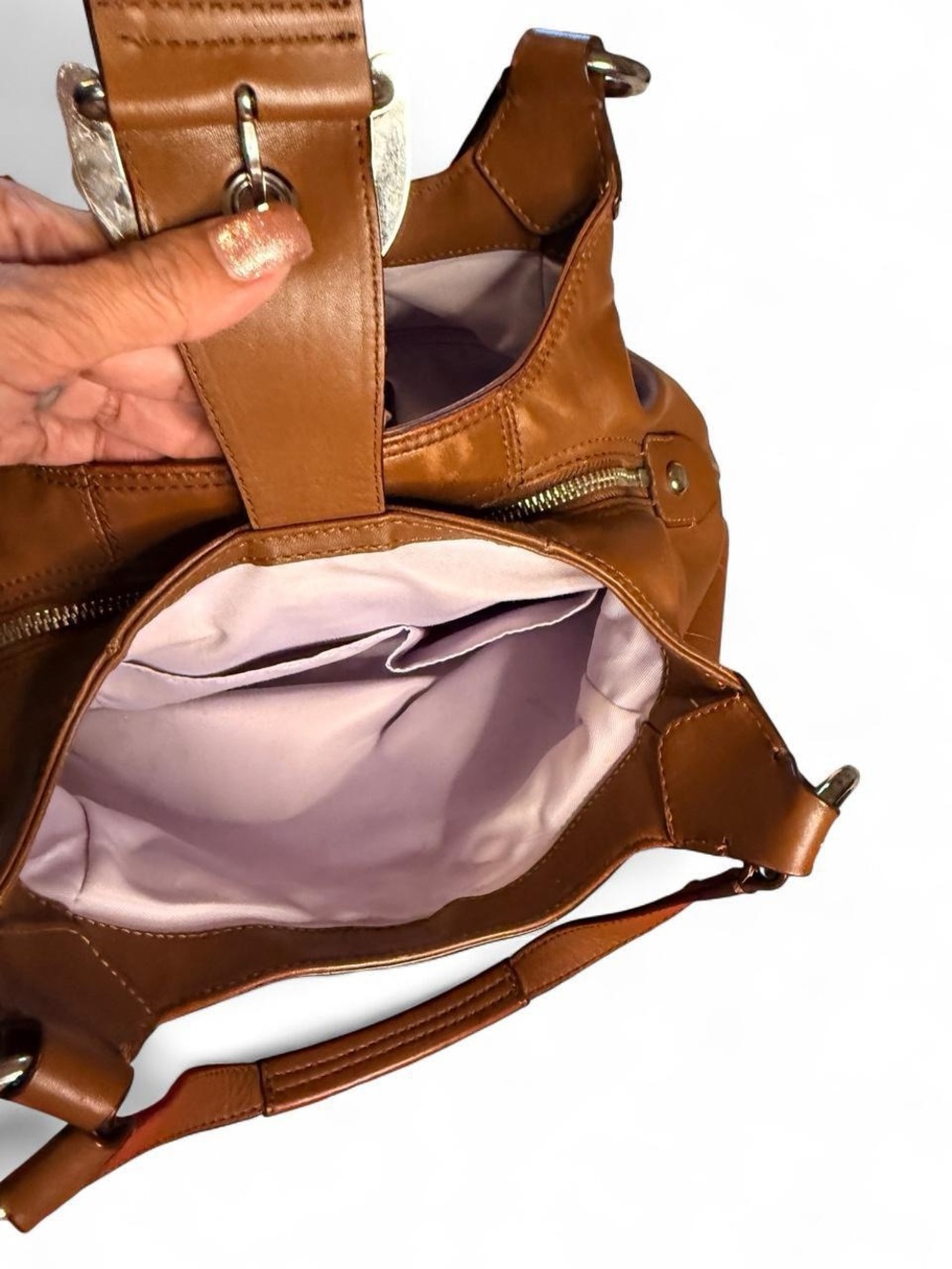 Coach Tan Leather Shoulder Bag with Matching Wallet - Picture 6 of 7